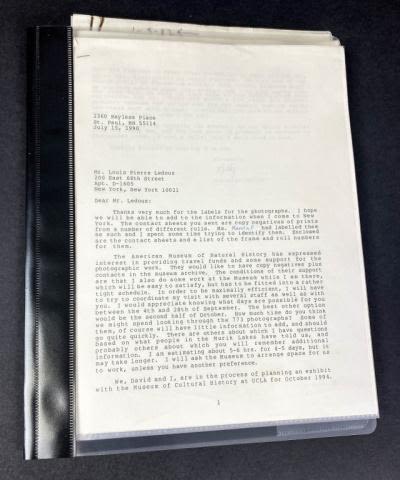 Lot 172: Letters K Barlow and D Lipset 1980's