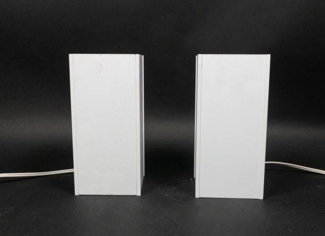 Lot 200: Mid Century Modern Rectangular Metal Lamps