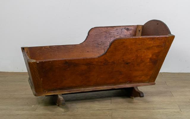 Lot 218: Child's Wooden Cradle