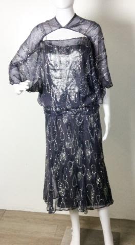 Lot 170: Vintage Silver Lame Purple Sparkle Dress