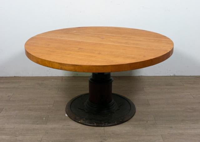 Lot 236: Barber Chair Side Table