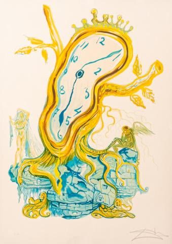 Lot 260: After Salvador Dali Lithograph Stillness of Time