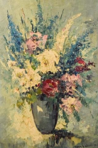 Lot 263: Signed Oil on Canvas Still Life