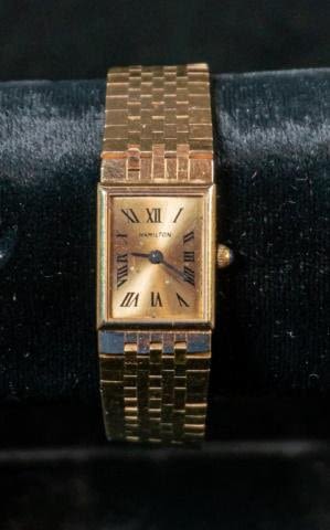 Lot 275: 14K Yellow Gold B&M Hamilton Watch