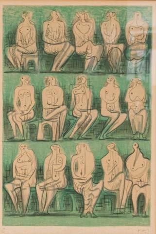 Lot 310: Henry Moore Color Lithograph