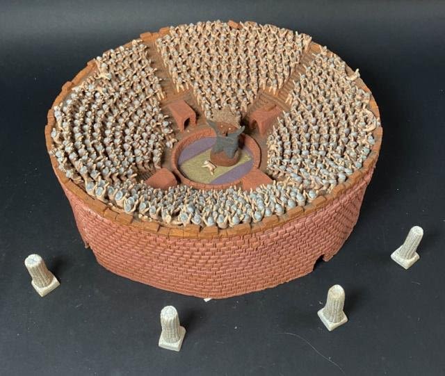 Lot 329: Douglas Baldwin Ceramic Stadium with Duck Figures