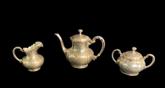 Lot 354: Towle Sterling 3 Piece Tea Service