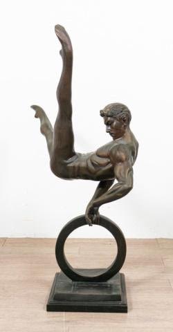 Lot 368: Richard MacDonald Style Bronze Gymnast