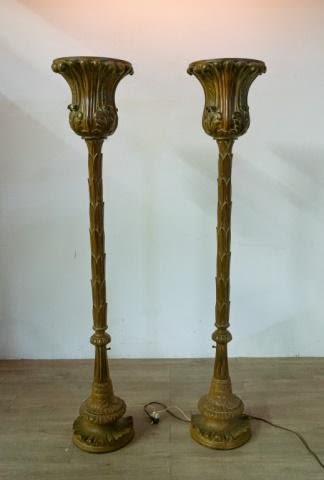 Lot 372: Pair of Neoclassical Torchieres