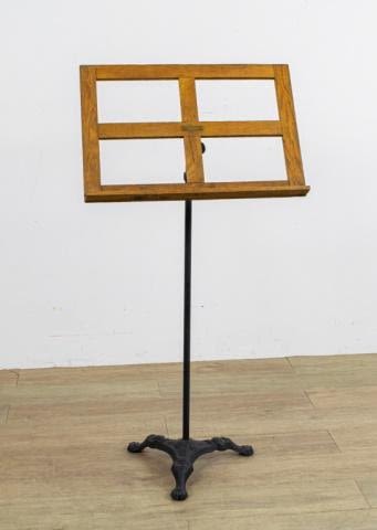Lot 377: Albert V Mertes Music Stand on Metal Base