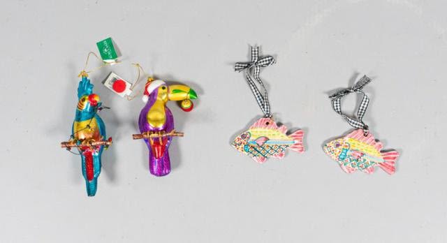 Lot 381: Kurt Adler & Mackenzie Childs Christmas Ornaments