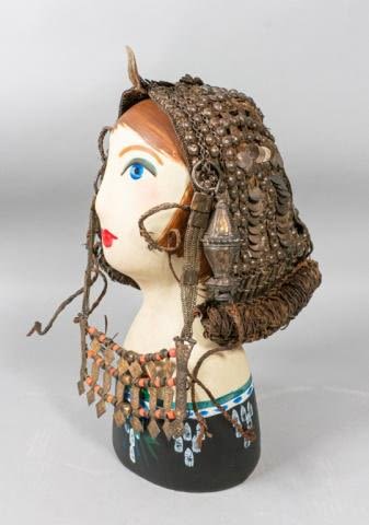 Lot 176: Omani Shabka Goat Skin and Silver Headdress