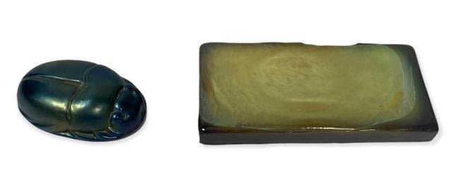 Lot 212: Tiffany Studios Tile with Reproduction Scarab