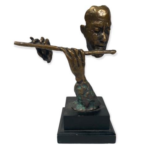 Lot 274: Bronze Sculpture Flute Player
