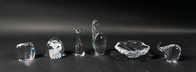 Lot 288: Grouping of Art Glass Steuben Baccarat Kosta
