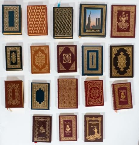 Lot 334: Grouping of Leatherbound Books