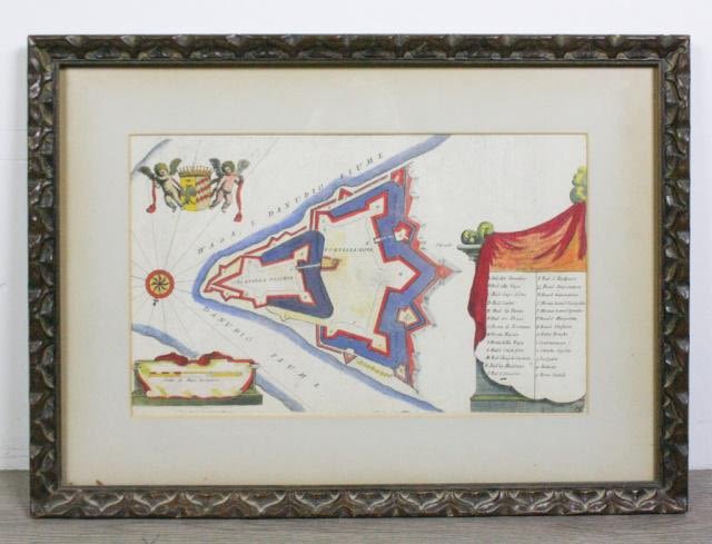 Lot 338: Vincenzo Coronelli Map Fortezza Vecchia Italy
