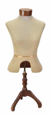 Lot 342: Dress Form on Wooden Stand