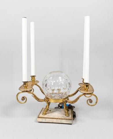 Lot 346: Regency Style 4 Light Bouillotte Lamp