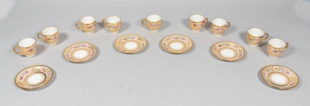 Lot 357: William Guerin & Co. Limoges Cups and Saucers