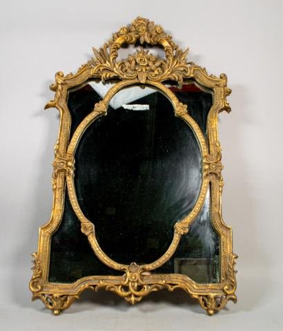 Lot 368: Continental Gilt Wood Mirror