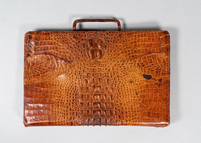 Lot 393: Mid Century Alligator Bag