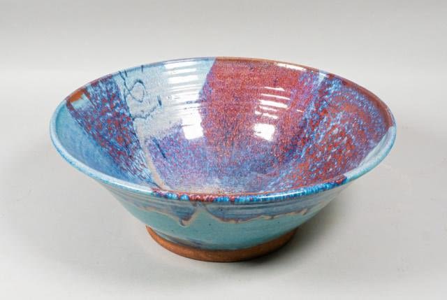 Lot 399: Drip Glaze Stoneware Bowl