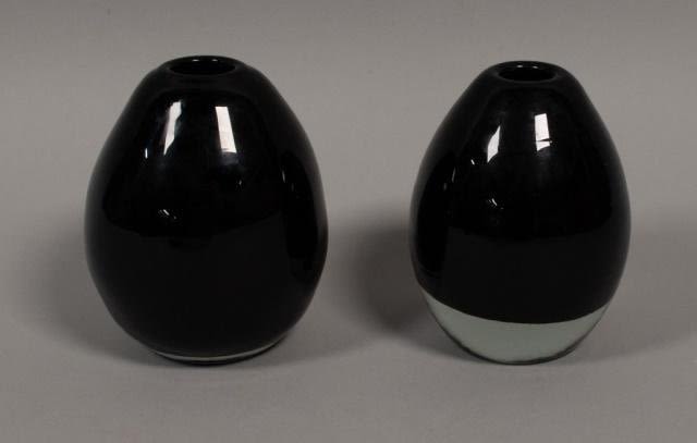 Lot 219: Pair of Henry Dean Glass Art Vases