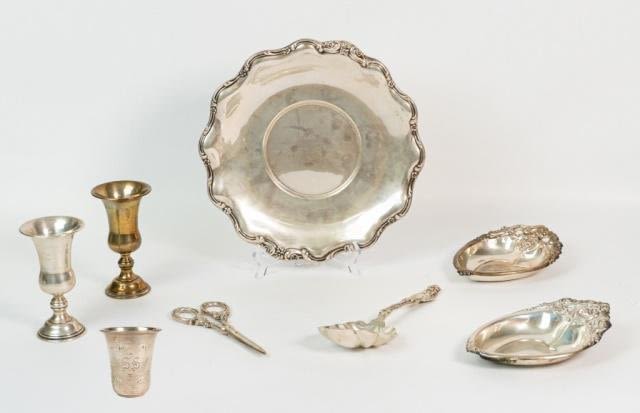 Lot 249: 8 Pieces of Sterling Silver