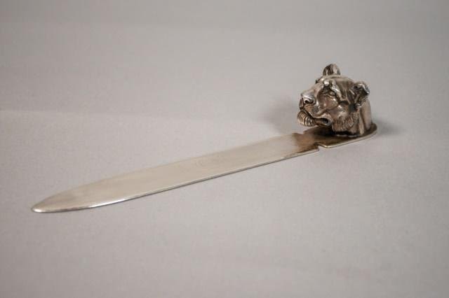 Lot 250: Reed & Barton Lion's Head Letter Opener