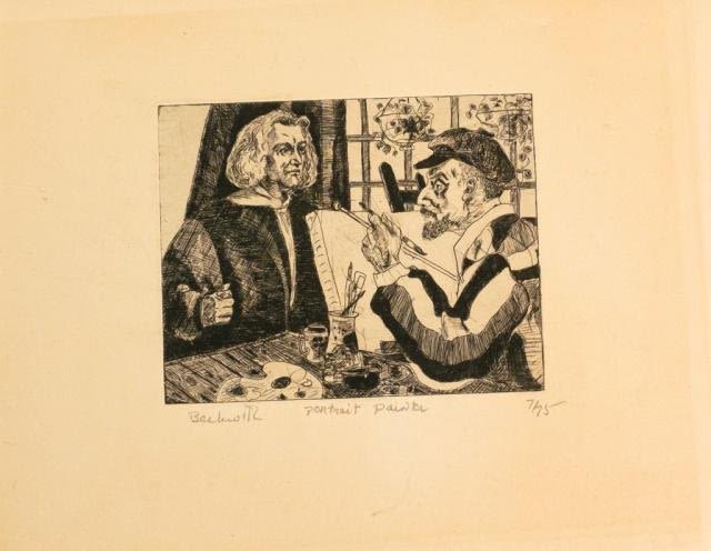 Lot 280: Joel Beckwith "Portrait Painter" Etching