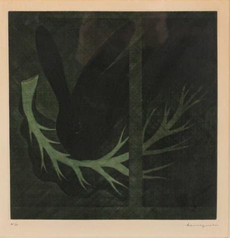 Lot 283: Yozo Hamaguchi "The Rabbit" Mezzotint