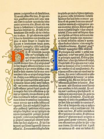 Lot 285: Gutenberg Bible Facsimile Page