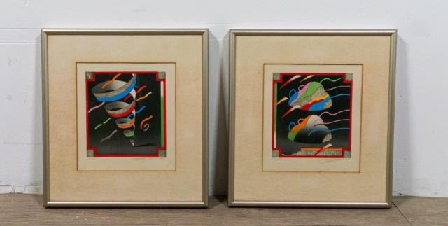 Lot 287: 2 Akira Kurosaki Woodblock Prints