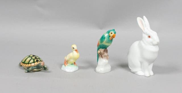 Lot 302: Grouping of Herend Porcelain Animals