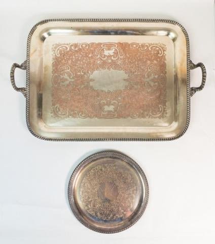 Lot 436: 2 Silverplate Trays