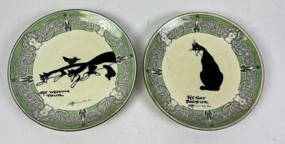 Pair of David Henry Souter Royal Doulton Plates. David Henry Souter (Australian, 1862-1935). 