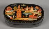 Grouping of 8 Palekh Lacquer Boxes. Grouping of 8 Soviet Era Palekh lacquer boxes. Russian, 20th Image - 19