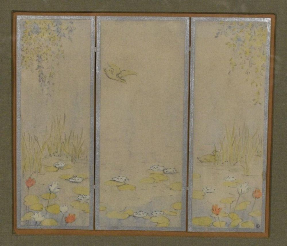 Lot 376: Kenneth Stevens MacIntire Mixed Media Triptych