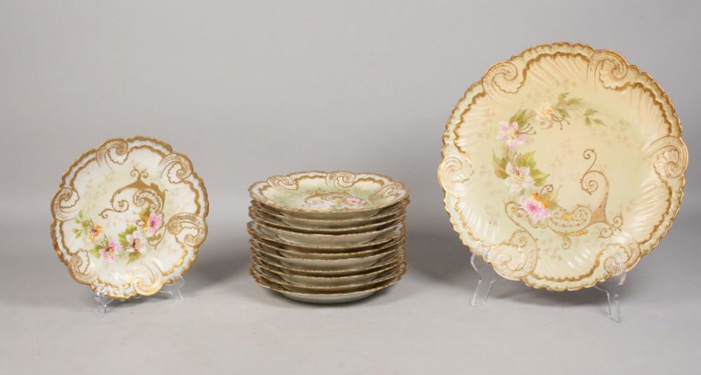 Lot 9: 13 Klingenberg & Dwenger Limoges Plates