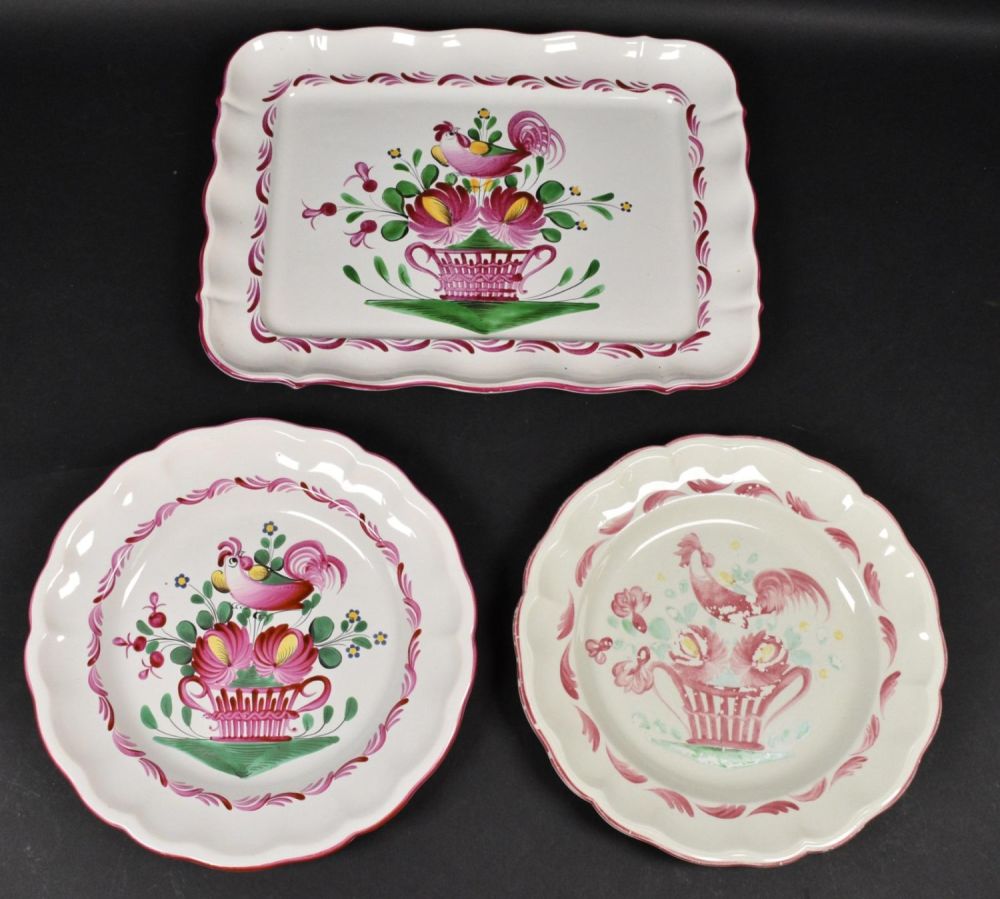 Lot 57: 3 St Cleinent France Porcelain Platters