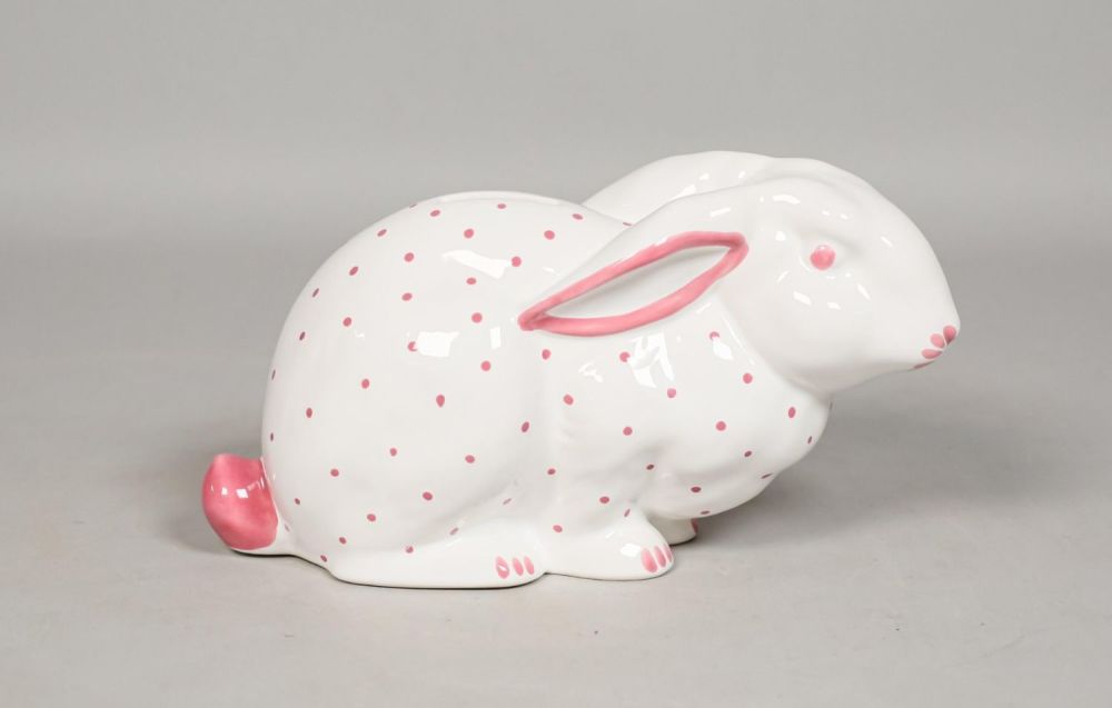 Lot 65: Tiffany & Co. Polka Dot Porcelain Bunny Bank