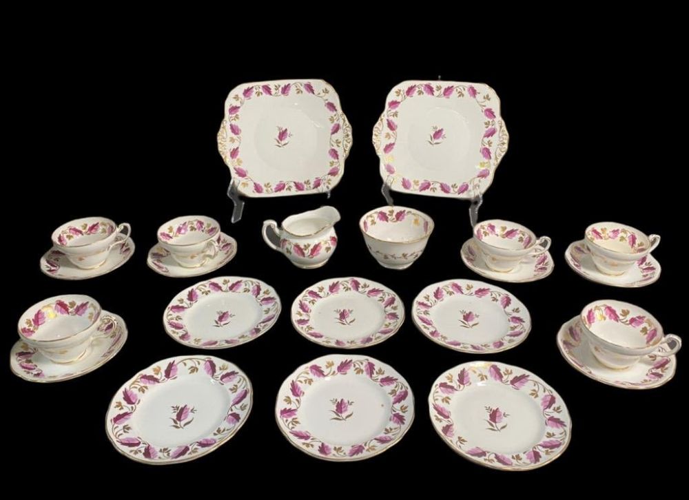 Lot 69: 22 Piece Porcelain Tea Set