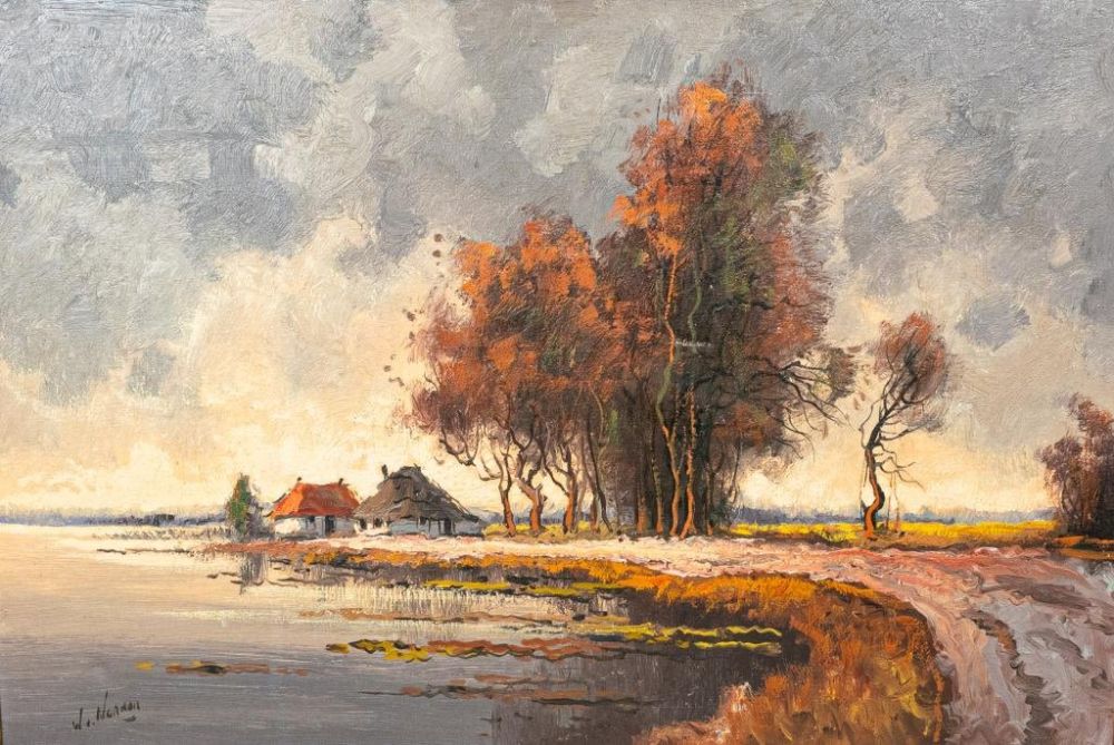 Lot 92: Florida Highwaymen Style Oil on Canvas