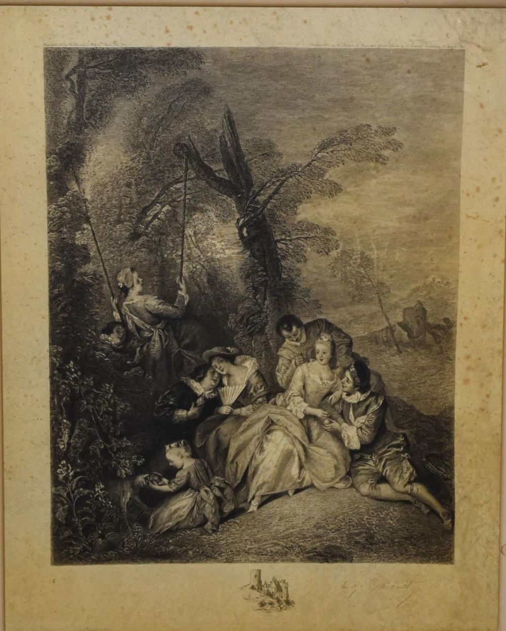Lot 101: After Eugene Chiquet Etching Genre Scene