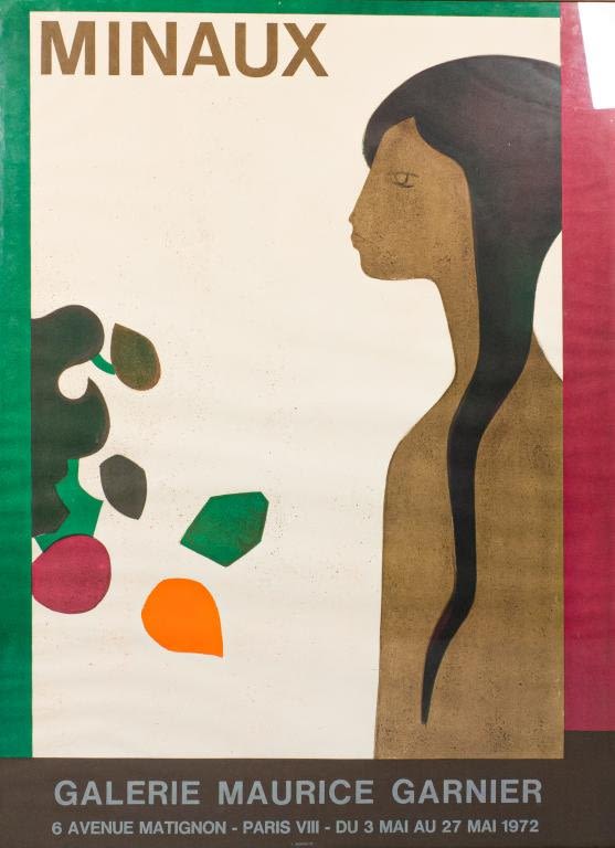 Lot 102: Andre Minaux Lithograph Exhibition Poster