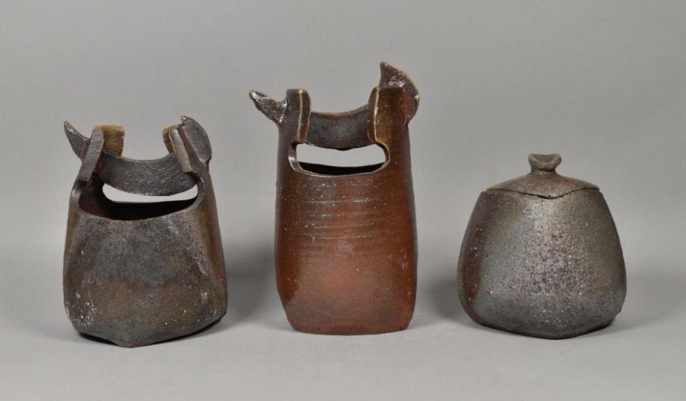 Lot 124: 3 Contemporary Japanese Pottery Vessels