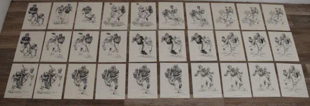 Lot 174: Autographed 1981 National Football Prints