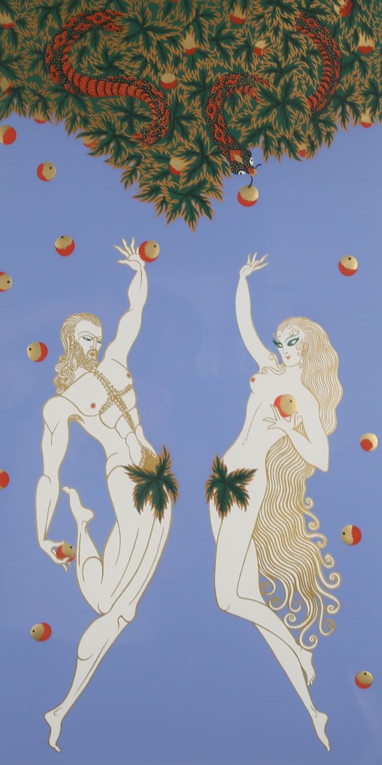 Lot 179: Erte Serigraph Adam & Eve
