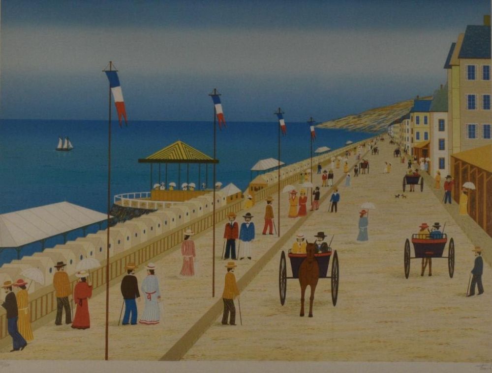 Lot 183: Fanch Ledan Serigraph Boardwalk